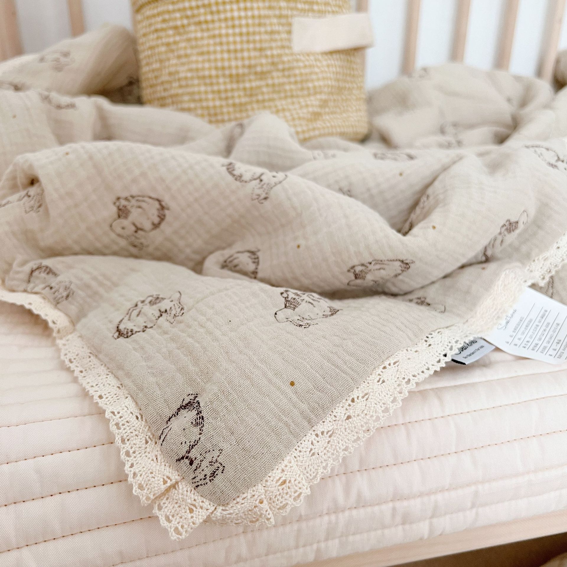 Ins Style Floral Pure Cotton Summer Quilt Class A Double Layer Yarn