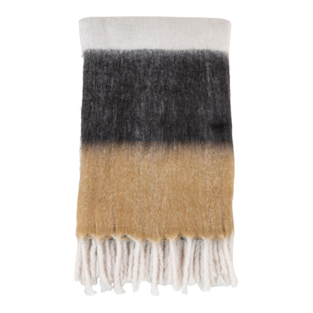 Sintra Plaid - Plaid, black/white/brown 130x170 cm