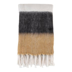 Sintra Plaid - Plaid, black/white/brown 130x170 cm