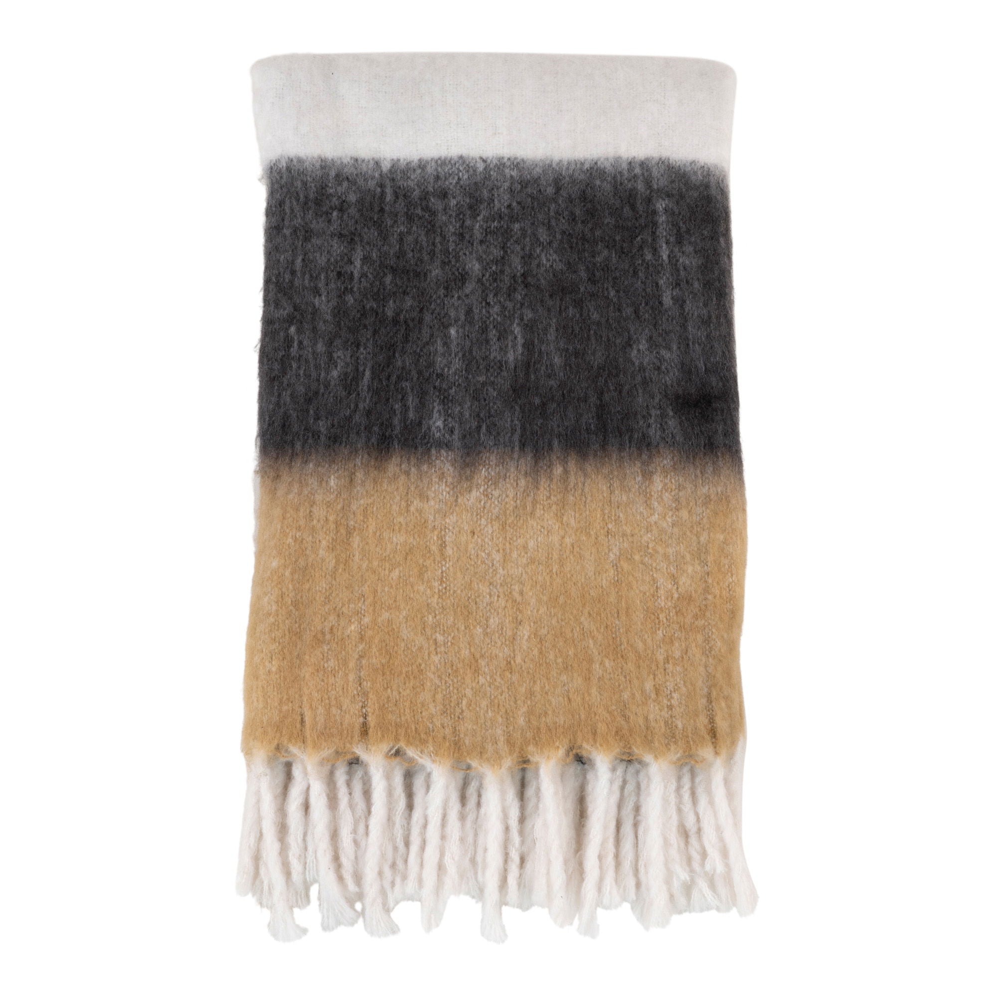 Sintra Plaid - Plaid, black/white/brown 130x170 cm