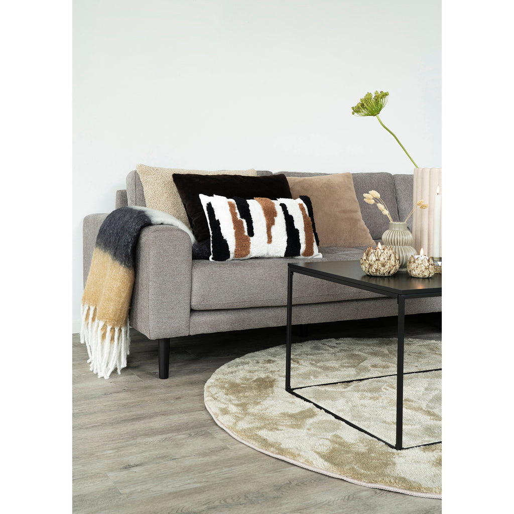 Sintra Plaid — Black / White / Brown