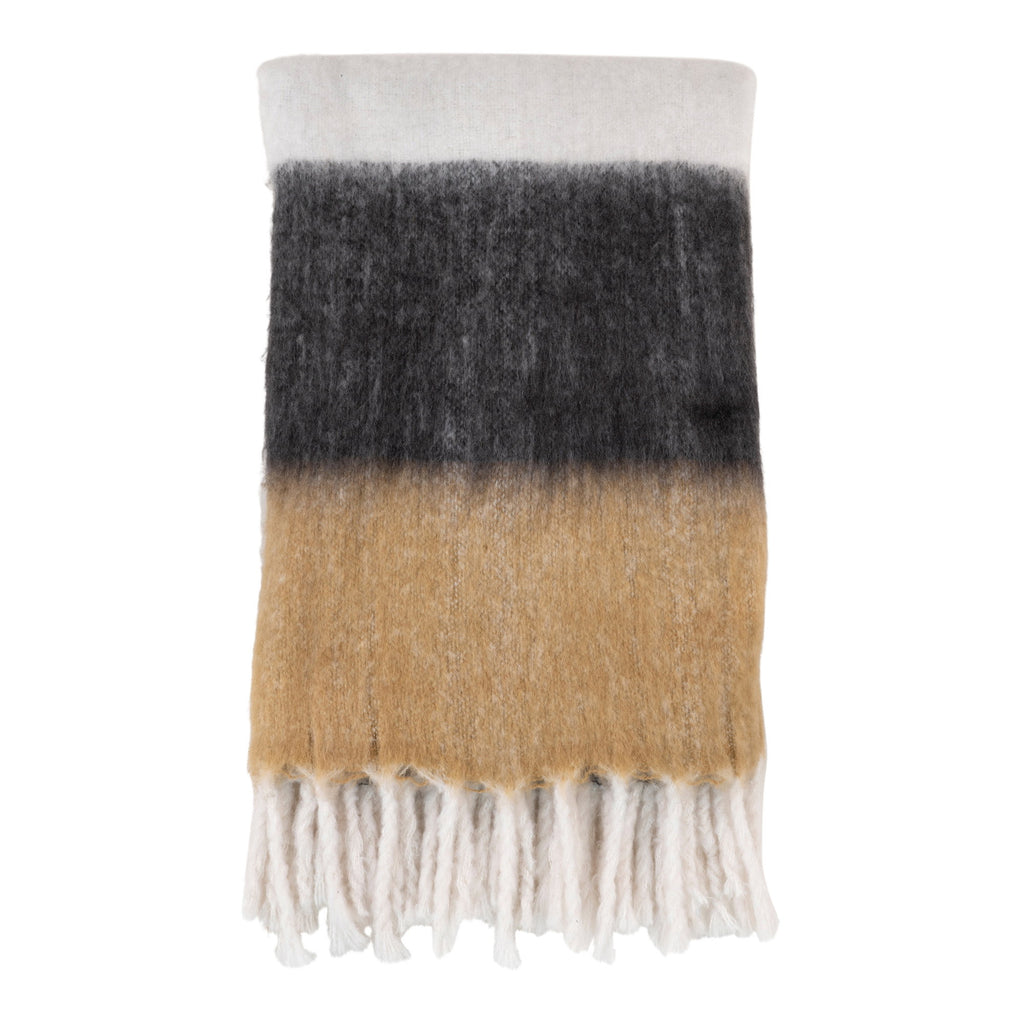 Sintra Plaid — Black / White / Brown