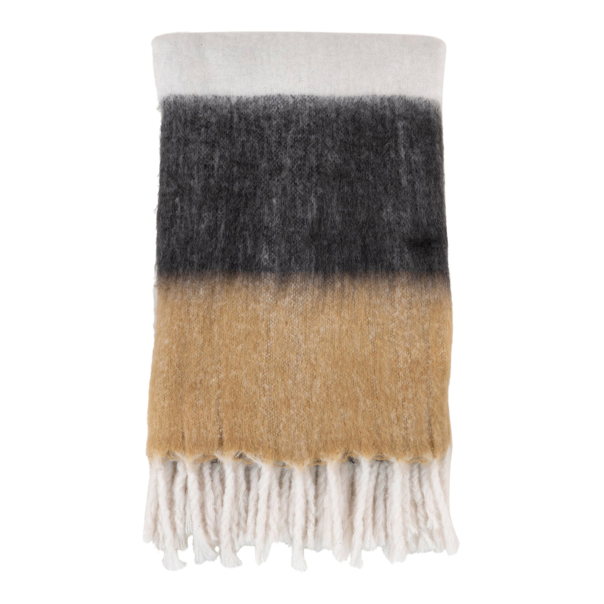Sintra Plaid — Black / White / Brown