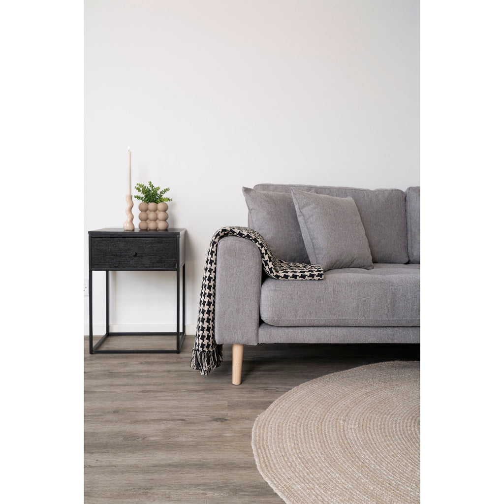 Side Plaid — Black / Beige