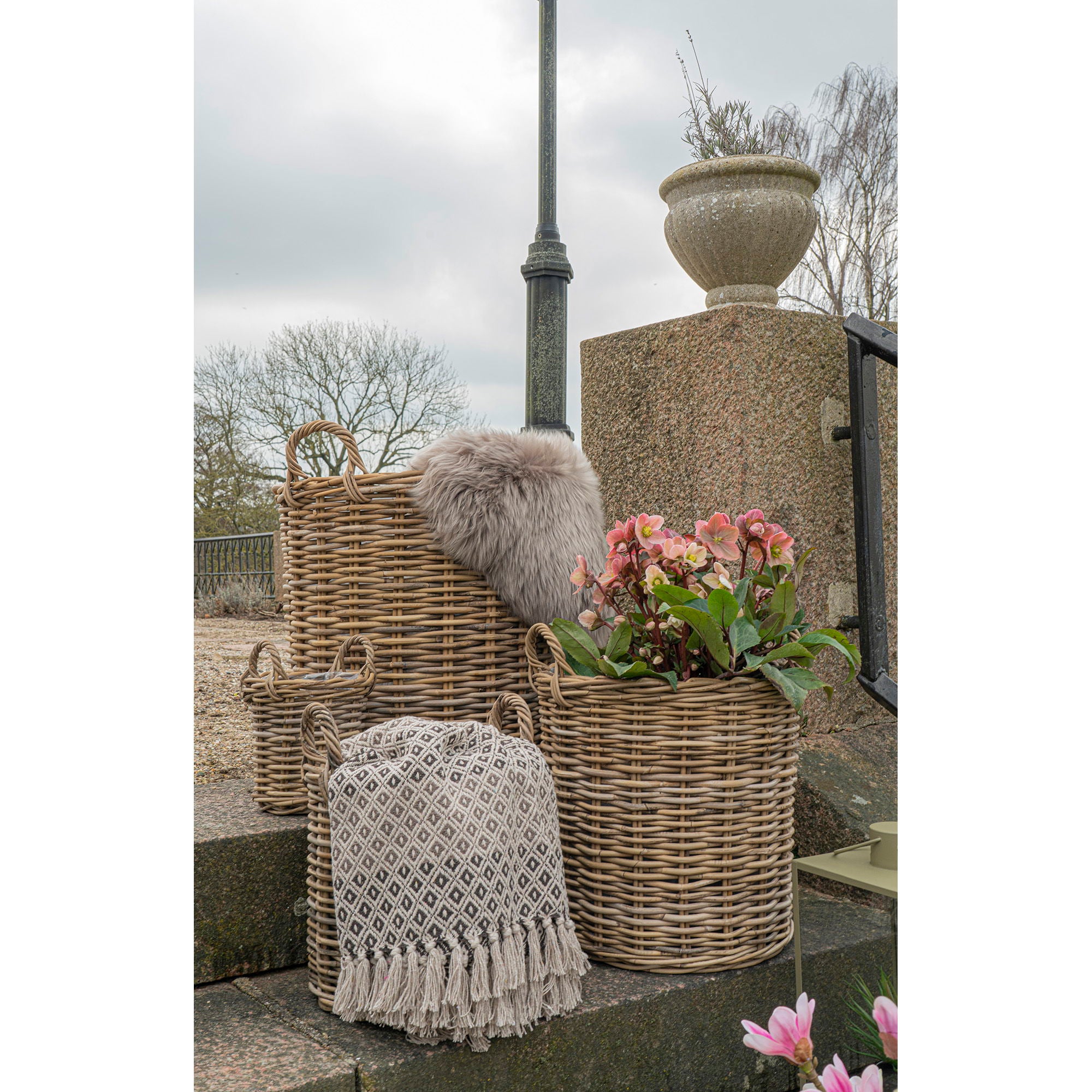 Alanya Plaid - Plaid, brown/beige/white 130x180 cm