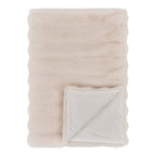 Galena Plaid - Plaid, artificial fur, white 130x180 cm