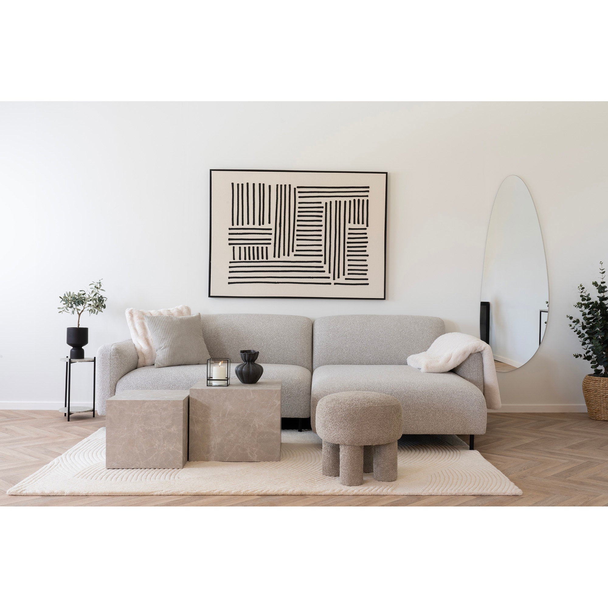 Galena Plaid — White