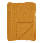 Santos Plaid - Plaid, recycled cotton, ochre 130x170 cm