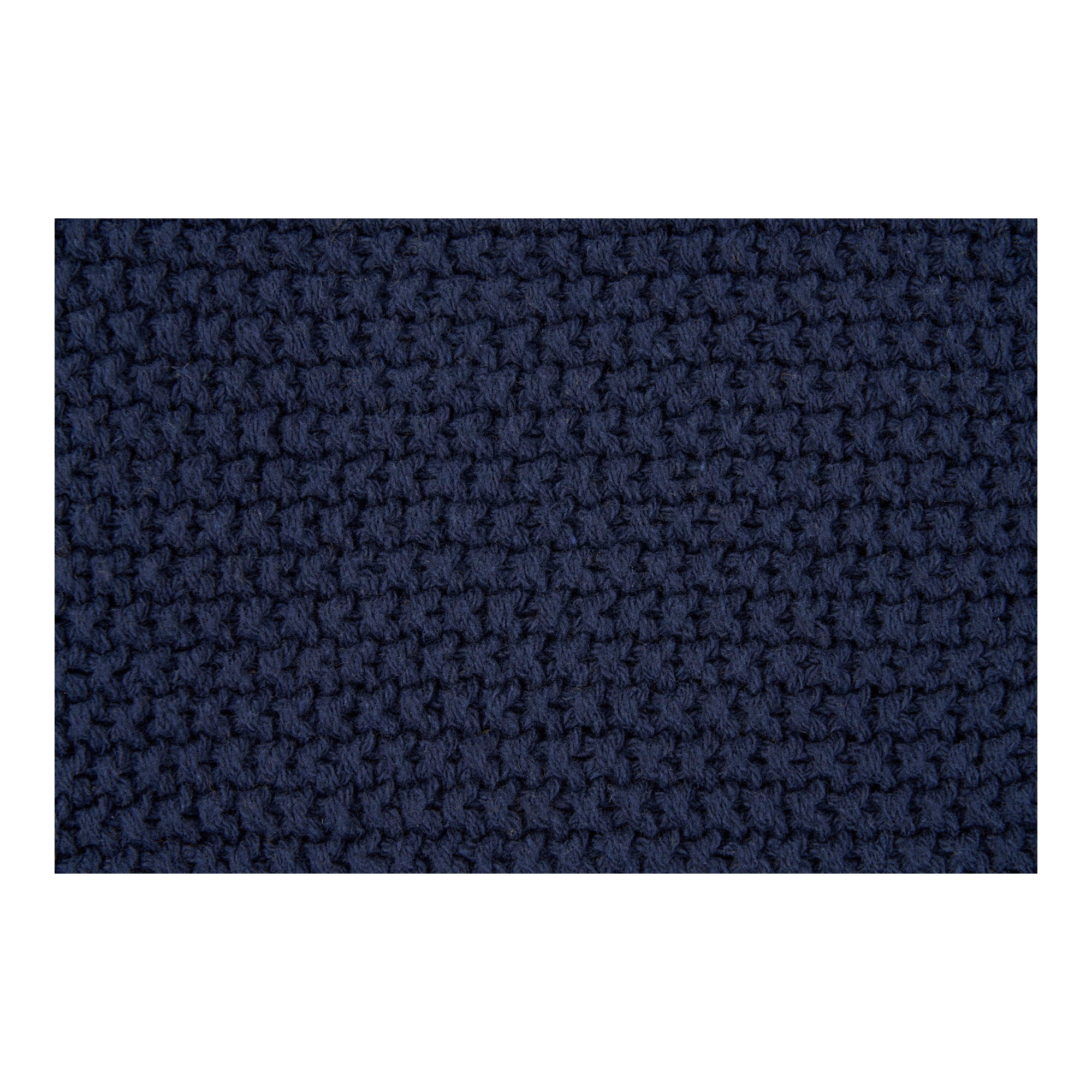 Santos Plaid - Plaid, recycled cotton, dark blue 130x170 cm