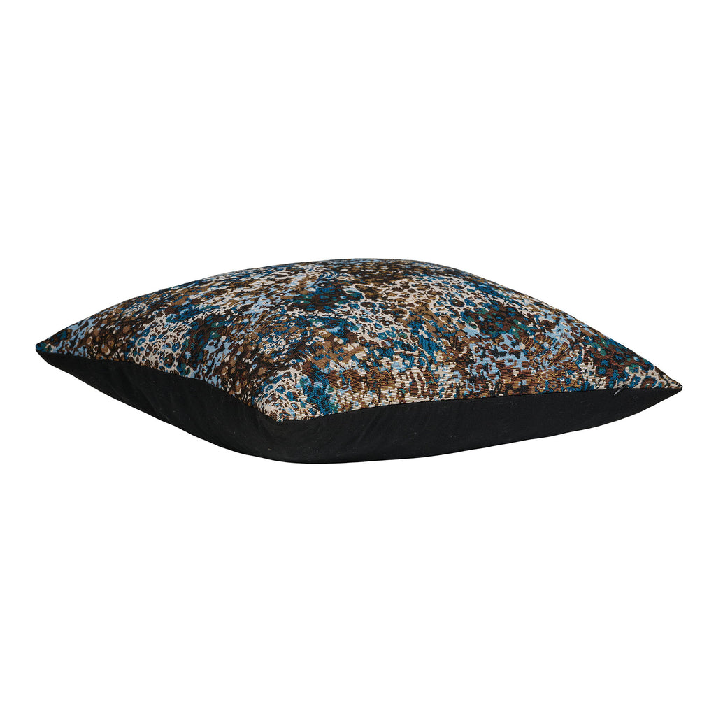 Blossom Cushion — Blue / Brown