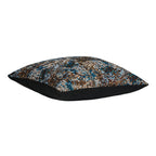Blossom Cushion — Blue / Brown