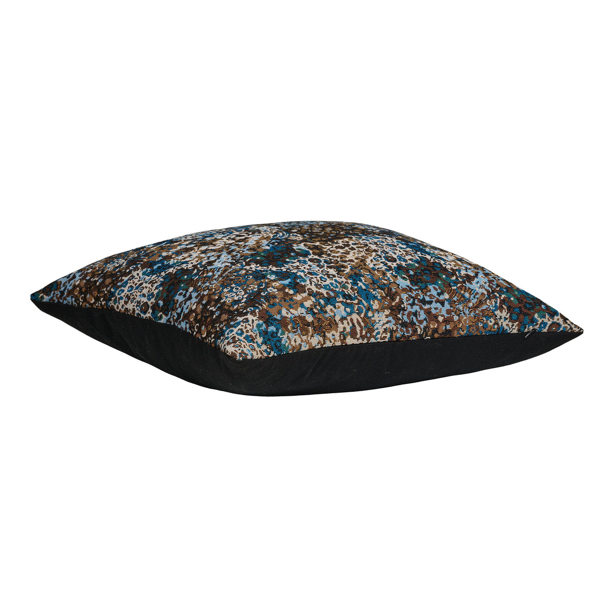 Blossom Cushion — Blue / Brown