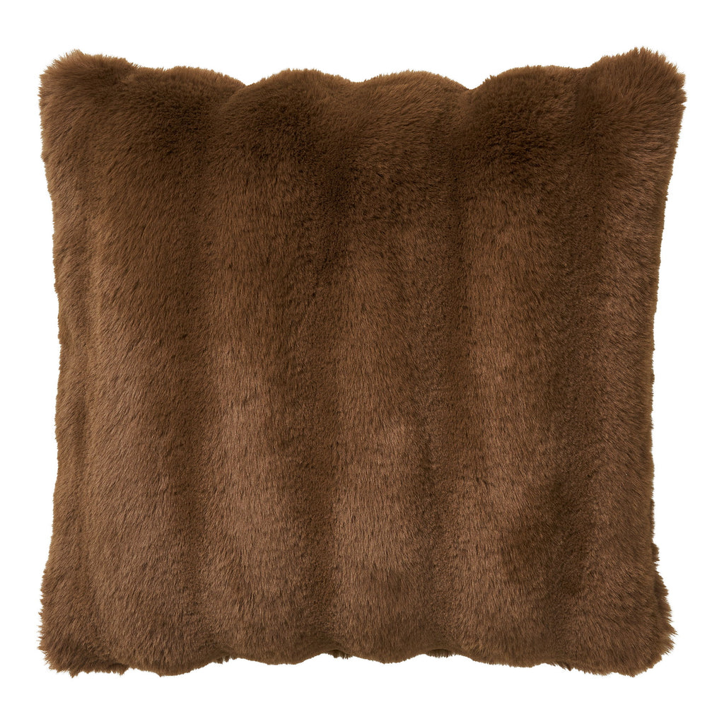 Galena Cushion - Cushion, artificial fur, brown 45x45 cm