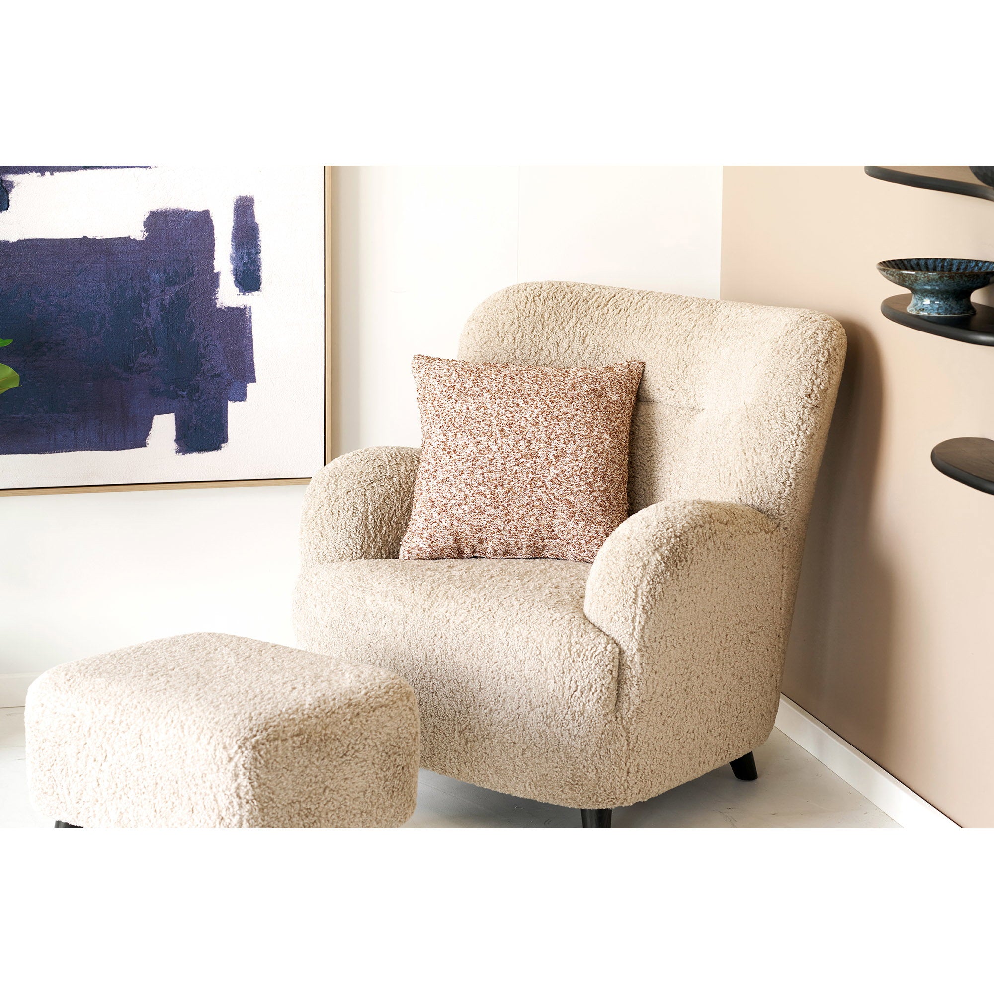 Lamu Cushion — Brown / Beige