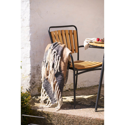 Carmel Plaid - Plaid, wool mix, black/brown 130x170 cm