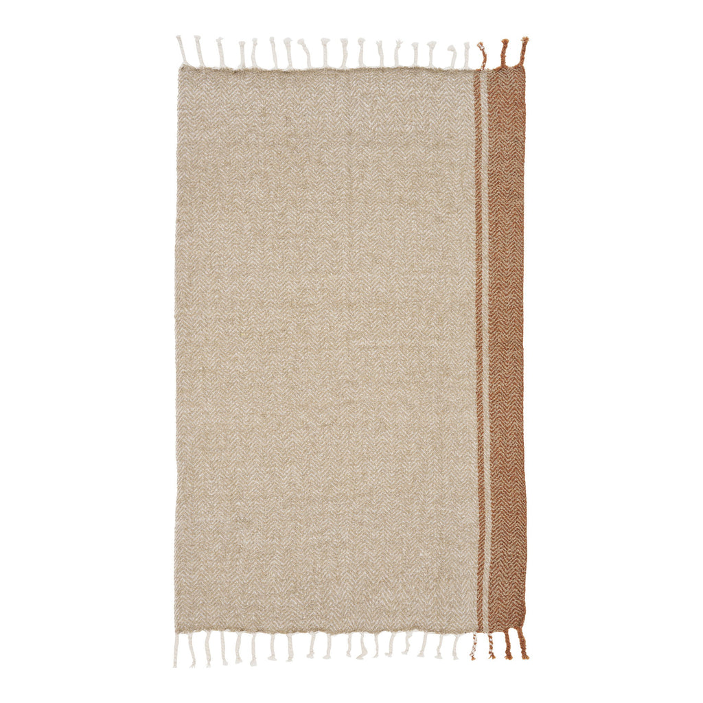 Almora Plaid — Beige / Golden Orange