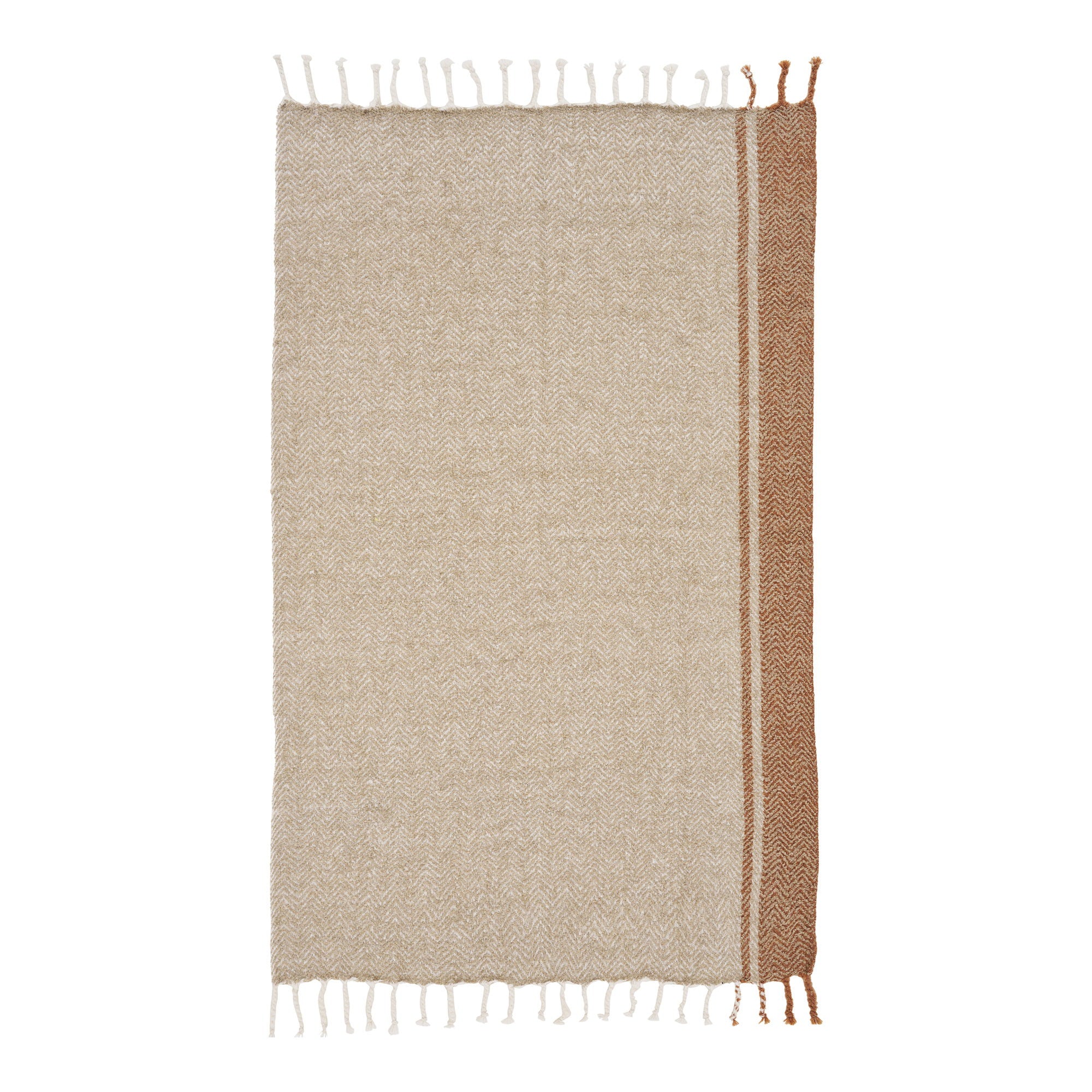 Almora Plaid — Beige / Golden Orange