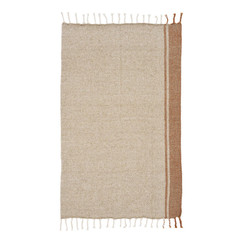Almora Plaid — Beige / Golden Orange