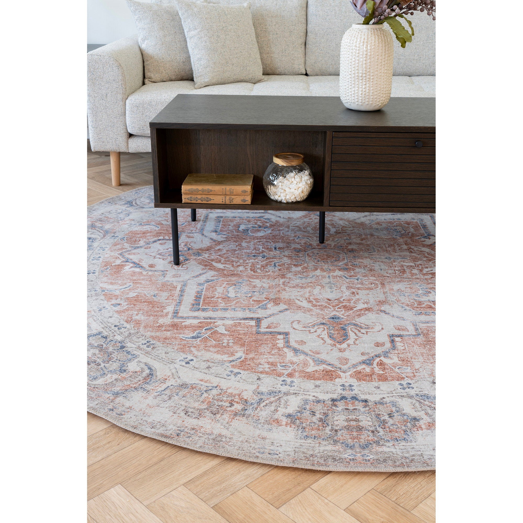 Havana Rug — Blue / Orange