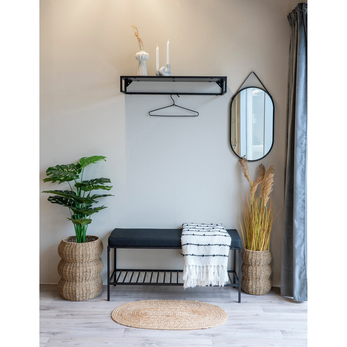 Trapani Mirror — Black