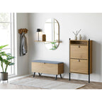 Barco Mirror with Shelf — Natural