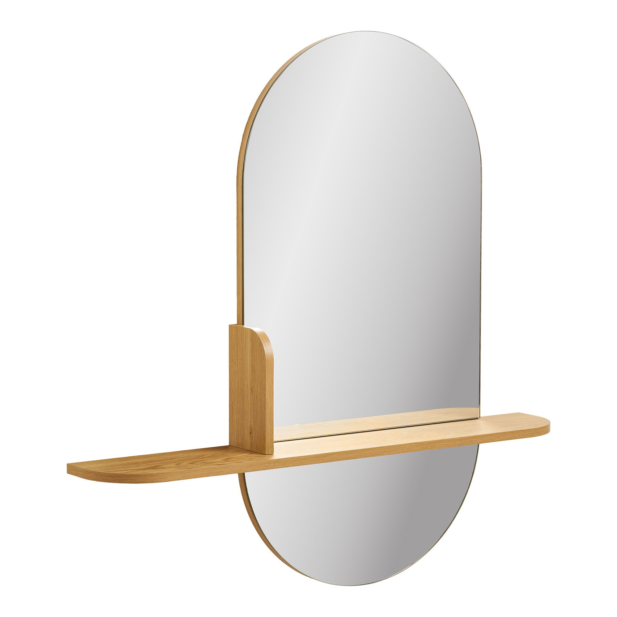 Barco Mirror with Shelf — Natural