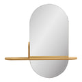 Barco Mirror with Shelf — Natural