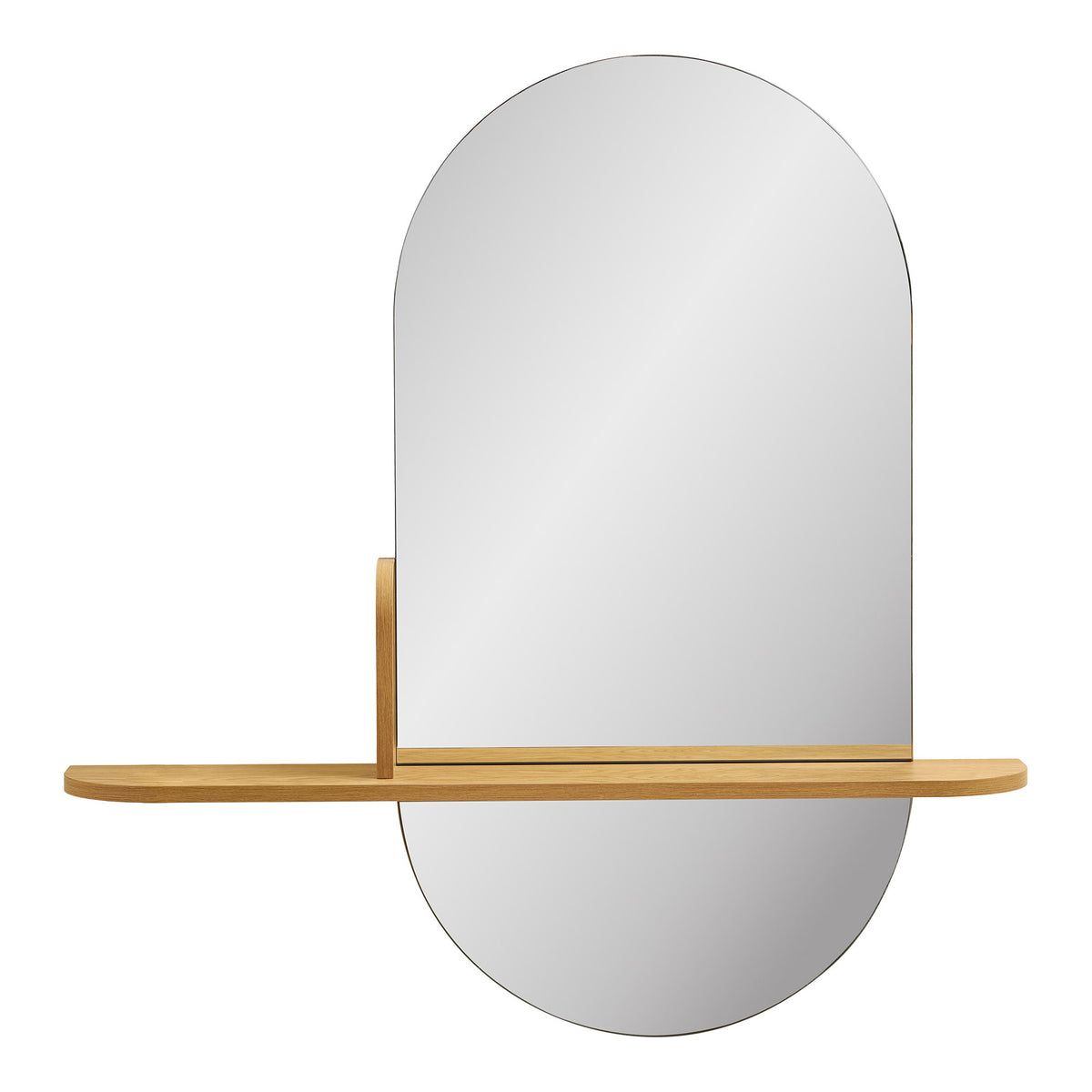 Barco Mirror with Shelf — Natural