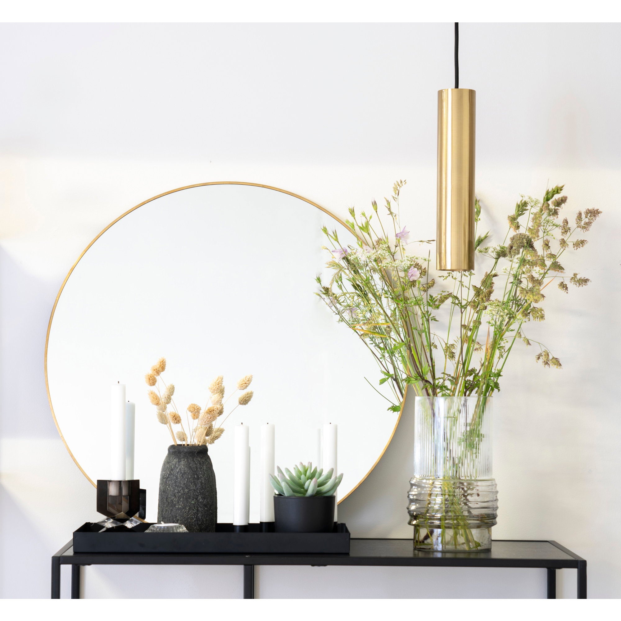 Jersey Mirror — Brass Look