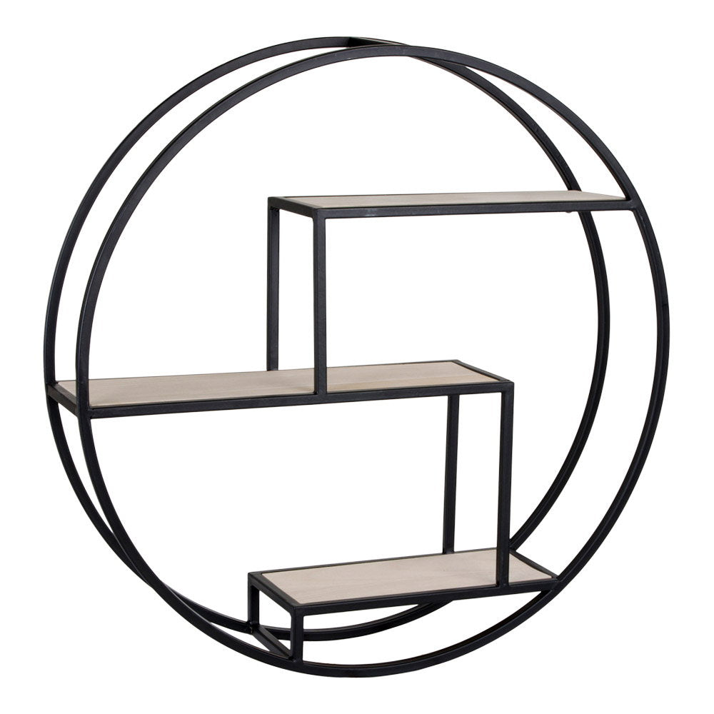 Rotterdam Wall Shelf — Black / Natural