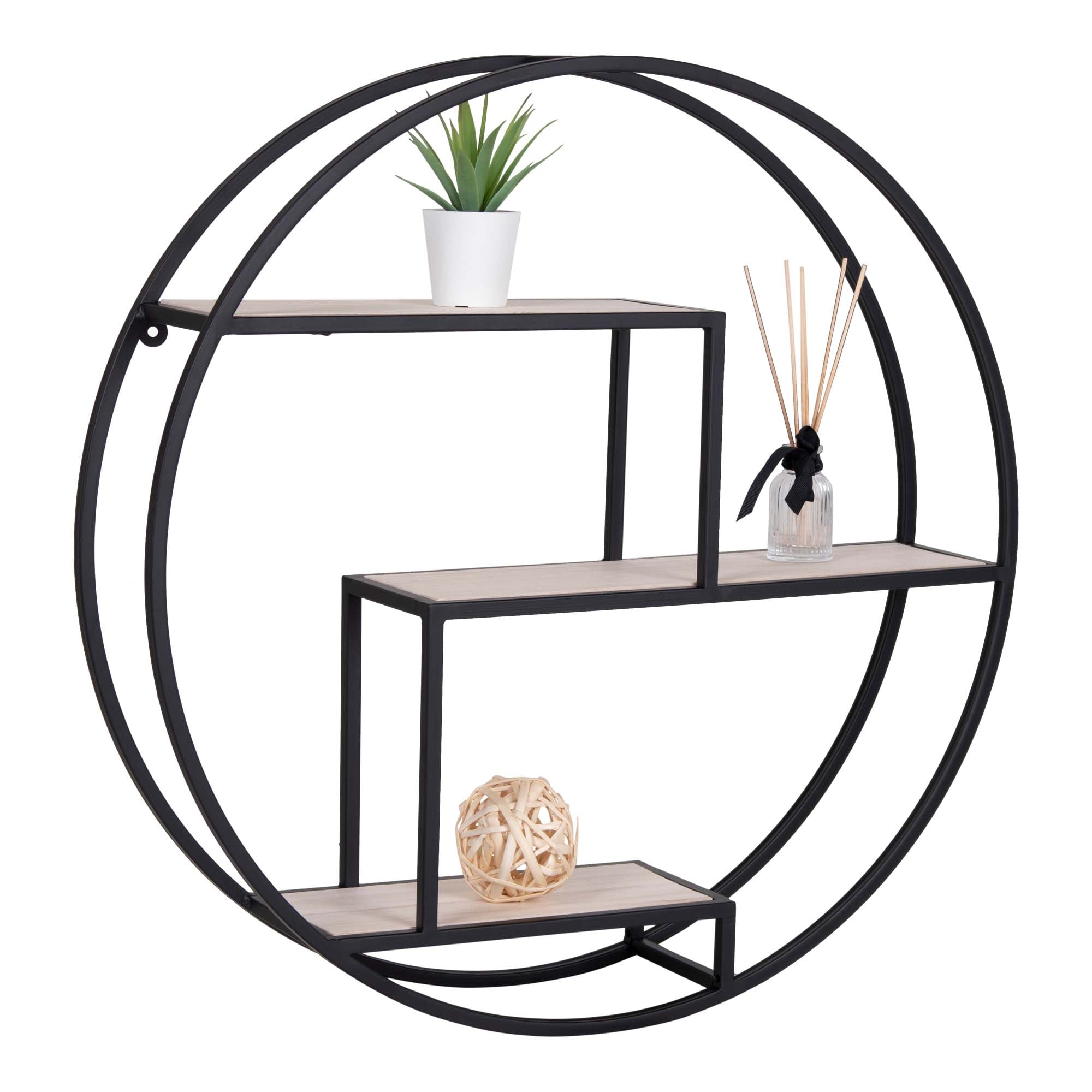 Rotterdam Wall Shelf — Black / Natural