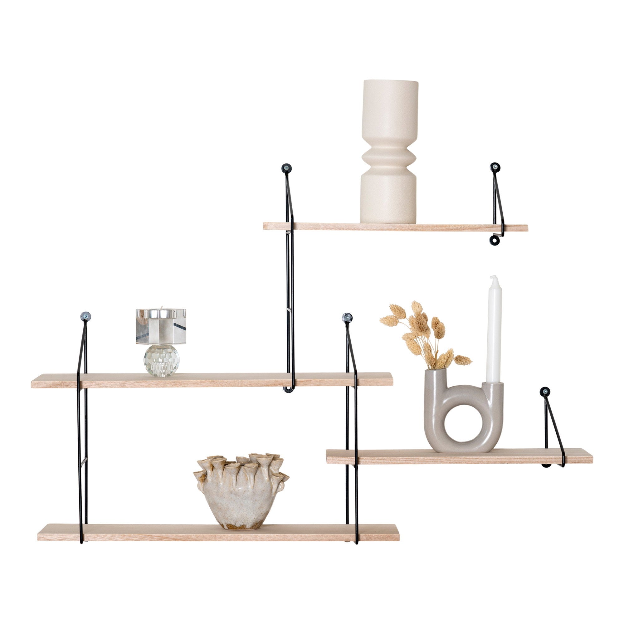 Harlem Wall Shelf — Black / Natural