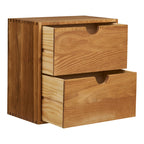 Townsville Wall Shelf with drawers — Natural