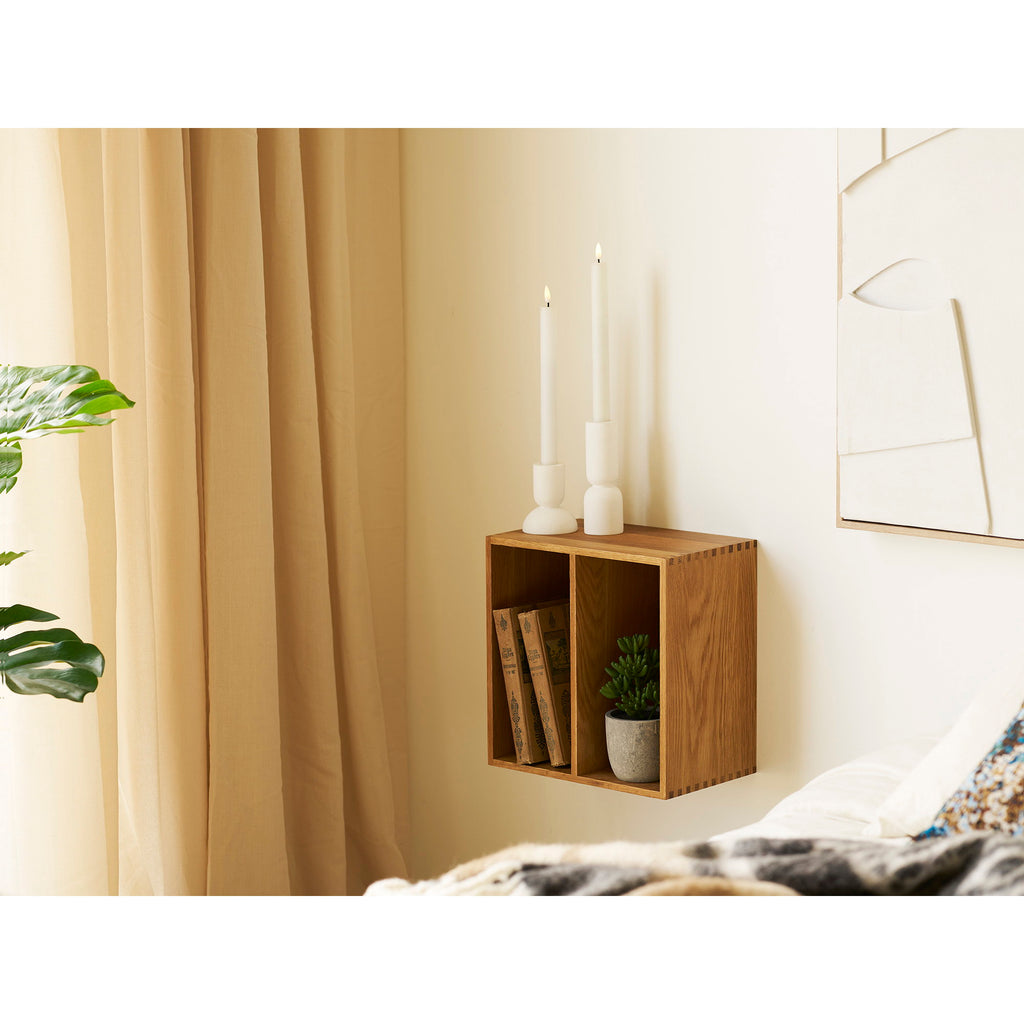 Townsville Wall Shelf with vertical rooms — Natural