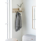 Rocca Wall Shelf with hooks — Beige