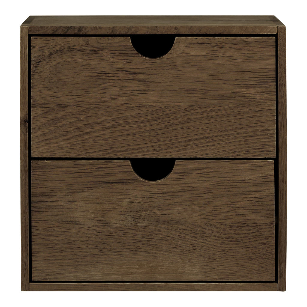 Townsville Wall Shelf with drawers — Dark Brown