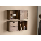 Townsville Wall Shelf with drawers — Dark Brown