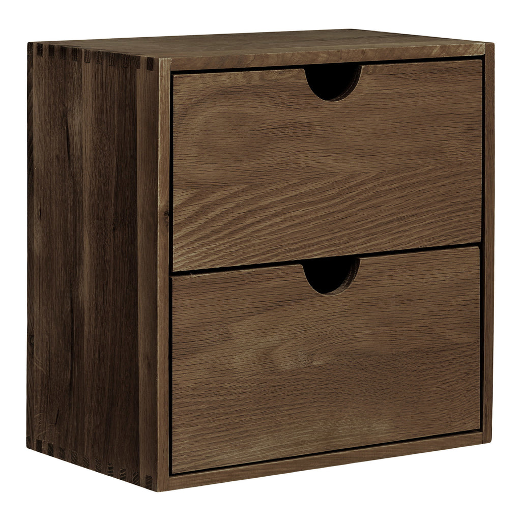Townsville Wall Shelf with drawers — Dark Brown