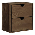 Townsville Wall Shelf with drawers — Dark Brown