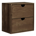 Townsville Wall Shelf with drawers — Dark Brown