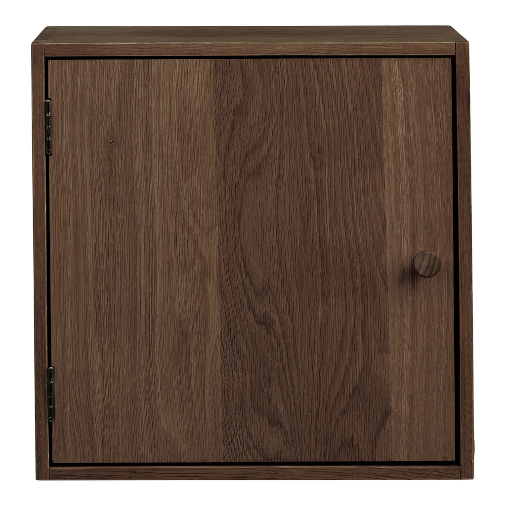Townsville Wall Shelf with door — Dark Brown