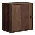 Townsville Wall Shelf with door — Dark Brown