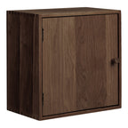 Townsville Wall Shelf with door — Dark Brown