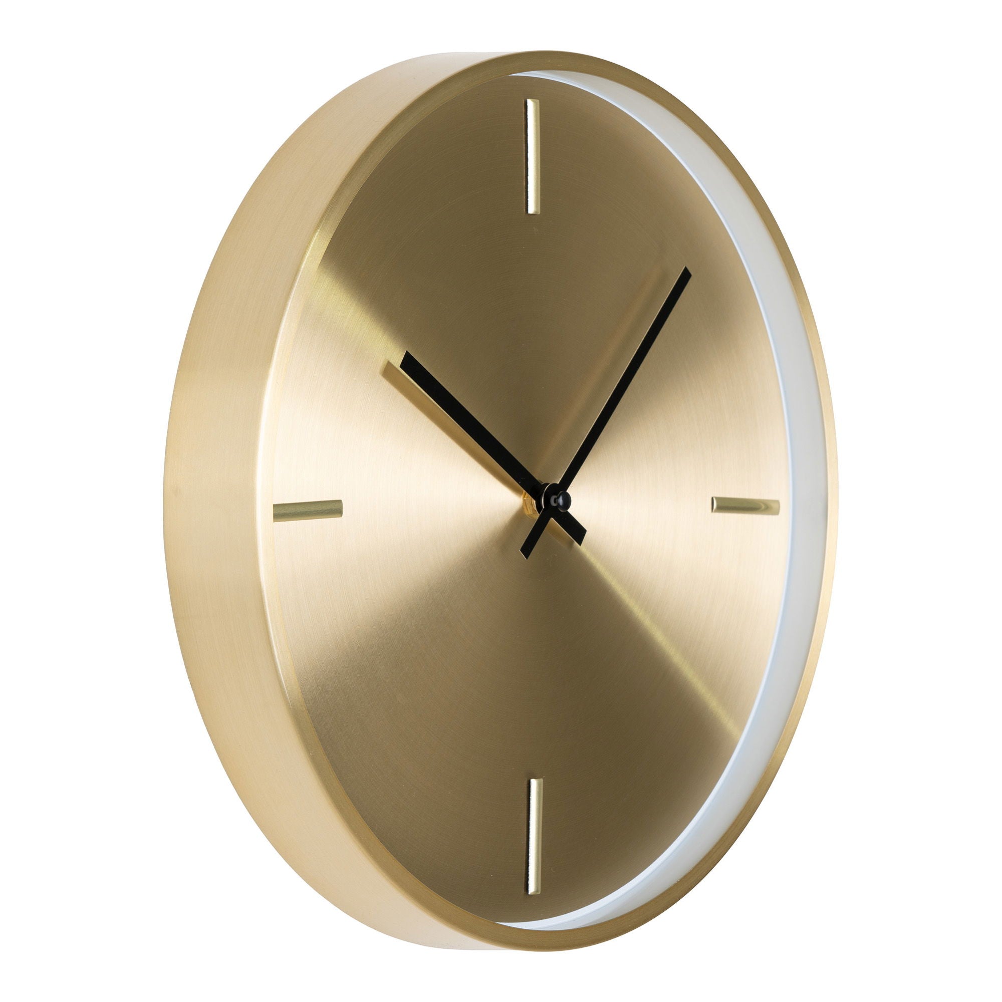 Istanbul Wall Clock - Wall clock, aluminum, gold, silent movement ø30