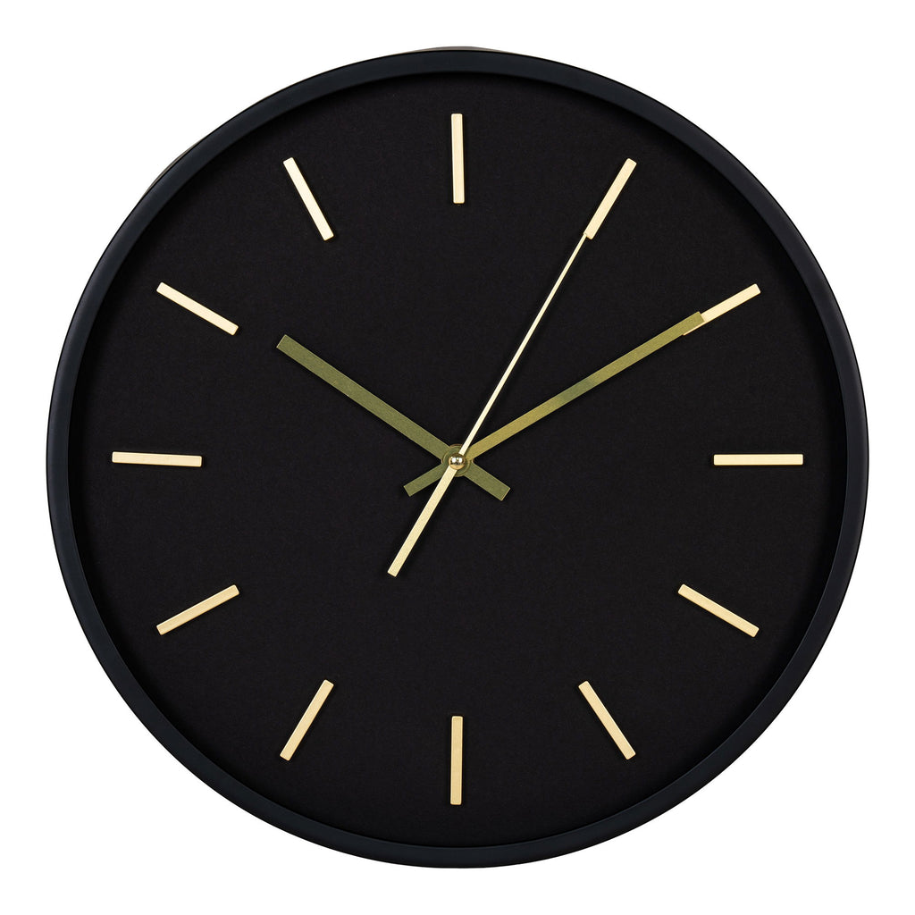 Kensington Wall Clock - Wall clock, black, silent movement ø35 cm