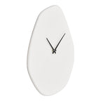 Vienna Wall Clock - Wall clock, organic from, cement, off-white, silent movement 28x33 cm