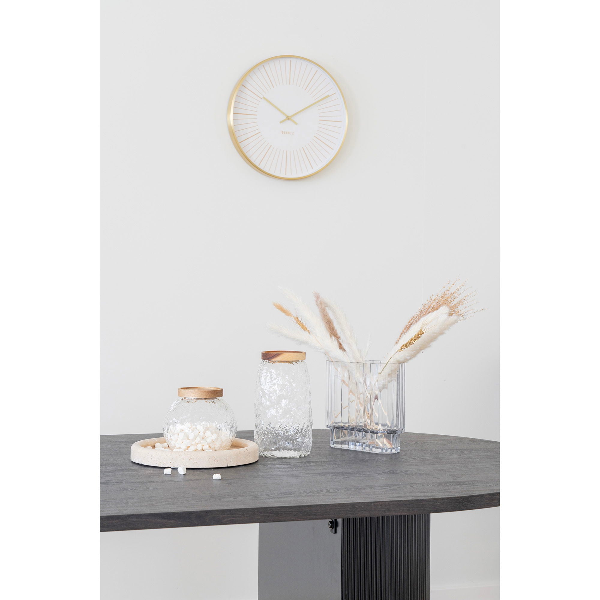 Takamaka Wall Clock - Wall clock, aluminium, gold, silent movement ø40 cm