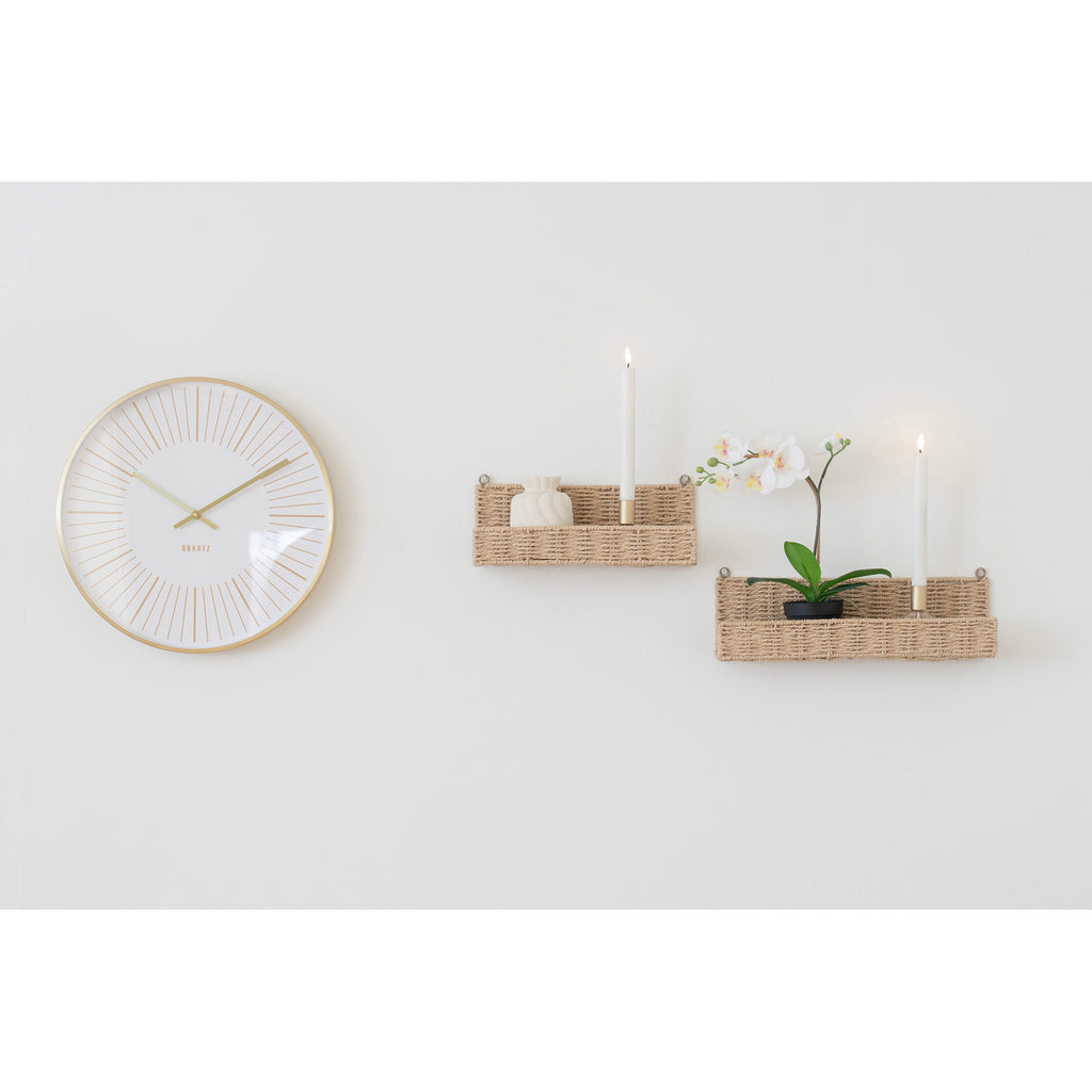 Takamaka Wall Clock - Wall clock, aluminium, gold, silent movement ø40 cm