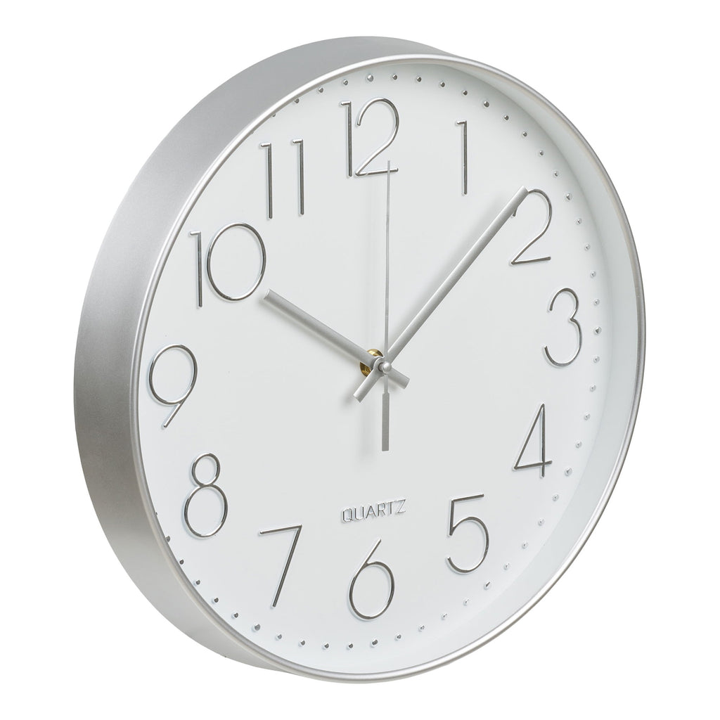 Lalibela Wall Clock - Wall Clock, silver, silent movement ø30 cm