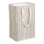 Argos Laundry Basket - Laundry basket, textile, beige/black 38x28x58 cm
